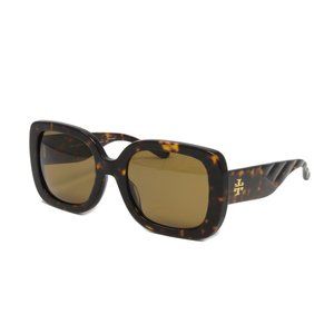 Tory Burch Sunglasses Women's Square TY7179U 172883 Dark Tortoise Polarized 54mm